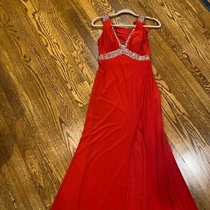 Mermaid Red Evening Gown